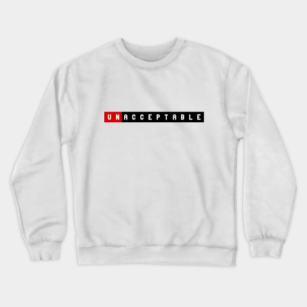 unacceptable black and red Crewneck Sweatshirt by ciciyu